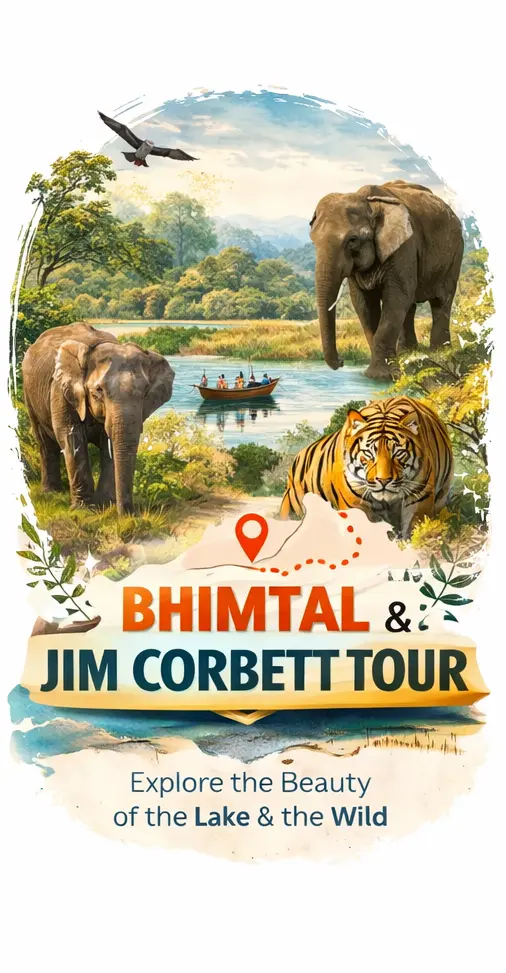 Bhimtal  with Jim Corbett  student Tour Ex. Chatarpur Option 2